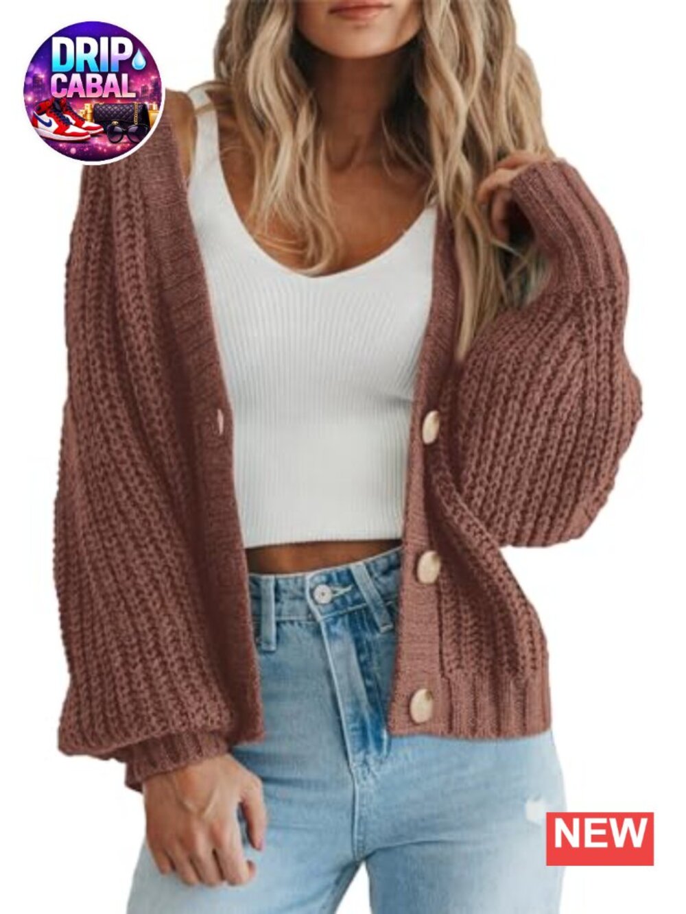 Chunky Knit Cardigan Sweater Open Front V Neck Long Sleeve Fall Winter